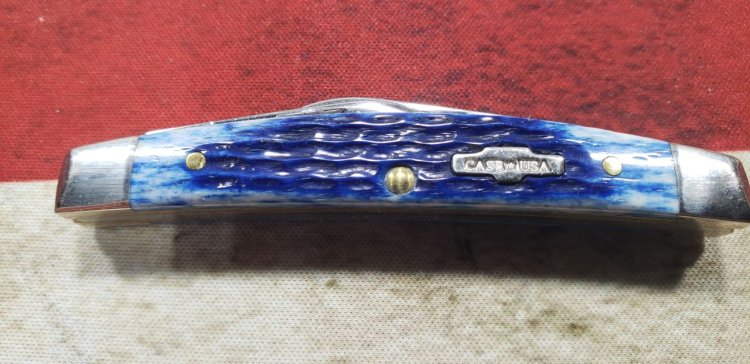 (image for) Case XX Blue Bone Rogers Corn Cob Jig Small Congress Pocket Knife