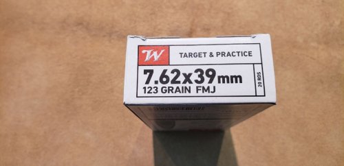 (image for) Winchester 7.62x39 123 Gr FMJ Target and Practice Ammo